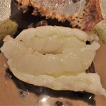 センティウ - 草履海老　原木椎茸　新牛蒡のオイル＆素揚げ