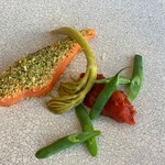 レストラン 桂姫 - 信州サーモンの香草パン粉焼き