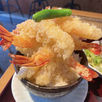 Wain To Tempura Maru Shou - 海老マウン天丼セット 1500円（税込）
                海老6本、野菜
                トッピング 海老 1本300円（税込）