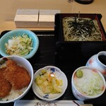 Kuidokoro Satomi - ミニカツ丼セット+蕎麦大盛り。