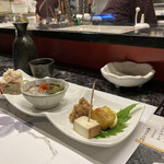 舌代 ぎん舎利 - 突出し3種盛り