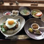 カフェ月星 - おとにゃんランチ（ハンバーグ）