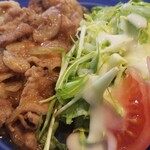 かなめ食堂 - ◆「焼肉定食」◇焼肉 ワンプレートに 豚バラ肉の生姜焼きです！