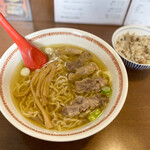 Sendai Chuukasoba Meiten Kaichi - 鶏チャーシュー麺　醤油味
                        Aセット　麺＋鶏飯