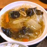 さくら本店 - (ﾗﾝﾁ)さくら定食 小鉢：かた焼そば野菜あん　2022.3.2