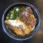 あずみうどん - 肉ごぼう天うどん