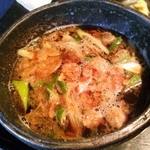 山元麺蔵 - ホルモンつけ汁　醤油風