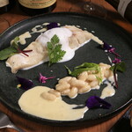 Braised white fish with mojet ragout