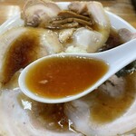 みんみんラーメン - バラチャーシューメン　スープアップ