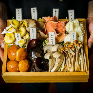 全国各地から仕入れた珍しく新鮮なきのこ