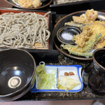 ふじや - やさい天もりそば　990円