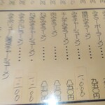 はぐろや - メニュー