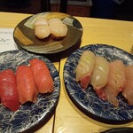 俺の魚を食ってみろ!!  西新宿店 - 赤身　中トロ　ホタテ　シマアジ　ブリ