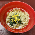 西村屋ホテル 招月庭 - 箸休。ごぼうのなんか蕎麦。聞いてなかった