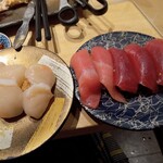 俺の魚を食ってみろ!!  - ホタテ　中トロ　赤身