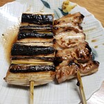 もつ焼き ひらの - カモとてっぽう