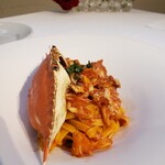 イル コラッツィエーレ - 師崎産渡り蟹、トマトソース、タリアテッレ