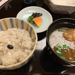 ふなや - 御飯(鯛飯)、留椀(合わせ味噌仕立て)