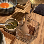 sio - 恵比寿のカドタ直伝のふりかけ。七味もピリリとかなりこだわりの逸品。カドタも僕の大好きランチの店