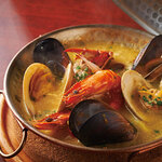 Fresh seafood bouillabaisse