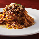 Beef shoulder ragu spaghetti bolognese style