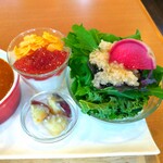 Organic Cafe koto-koto - Curry Plate
                      - Spiced Lentil Curry (Gluten-free)
                      - Quinoa Salad
                      - Soy Milk Yogurt (Plant-based probiotics)