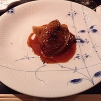 表参道うかい亭 - 前菜でいただいたフォアグラ。洋梨のソースで。