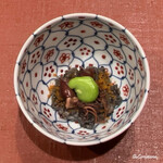 御料理 寺沢 - 蚕豆と蛍烏賊の飯蒸し