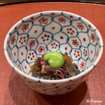 御料理 寺沢 - 蚕豆と蛍烏賊の飯蒸し