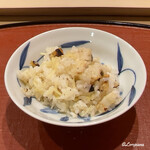 御料理 寺沢 - 穴子と牛蒡の炊込みごはん