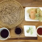 よしなり - そばと天ぷら盛合せのセット