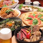 AGEHA DINING LOUNGE - 今や定番の【アゲハ蝶コース】内容が大幅リニューアル！学生さんから社会人のお客様迄幅広い層で満足して頂ける内容です！メインの鉄板サーロインステーキを含むお料理7品＋【仙台名物牛タン焼き/肉寿司//鶏唐/ピザ/デザート/MEGA盛りシリーズ】含む全40品55種食べ放題！ビールやボトルワイン等270種2H飲み放題