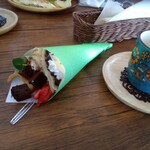 cafe nekoji - ガトーショコラクレープ、珈琲
