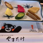 Jinenjoryouri Yamatake - 左上はゴボウではなく自然薯の味噌漬け
