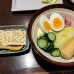 もつ蔵 - ポテサラは自分で完成させるタイプ