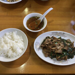 Tonton - 肉ニラ炒め+ライス