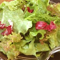 とんかつ & 焼鳥 An - 日本蕎麦屋で、新鮮なイタリアンドレッシングのサラダ。葉がシャキシャキ。