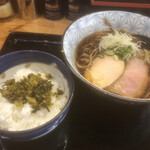 らーめん製作所 奏 - 醤油ラーメン&高菜ご飯( ^ω^ )