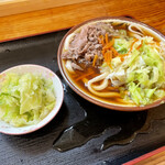 Shirasu Udon - 肉かけ　別皿茹でキャベツサービスあり　2022.01