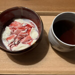 界 ポロト - 北のブランマンジェにハスカップとラベンダーのオリジナルソースをかけて