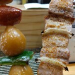 焼き鳥 ばかちん - うずらと豚バラ