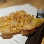 鮨 蒼井 - トウモロコシかき揚げ、さつまいも天ぷら