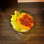 Chuukasoba Tsudaya - まかない丼（満腹セット¥1.000）ハムカツと野菜です