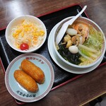 旭川ラーメン熊ッ子 - ミニチャンポンセット