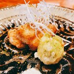 草庵 鍋島 - 対馬の穴子とふきのとうの揚げ物