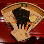 銀座 しのはら - 虎河豚の白子の炭火焼