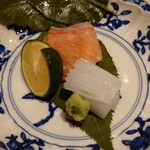 銀座 しのはら - 桜鱒と障泥烏賊