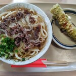 野口製麺 - 肉うどん大+ちくわ天610円