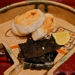 銀座 しのはら - 虎河豚の白子の炭火焼