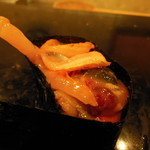 菊水鮓 - 赤貝ひもと肝